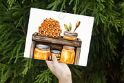 Watercolor Honey Bee Clip Art, an Illustration by Libby Wishes (Thumbnail 2 of 7)