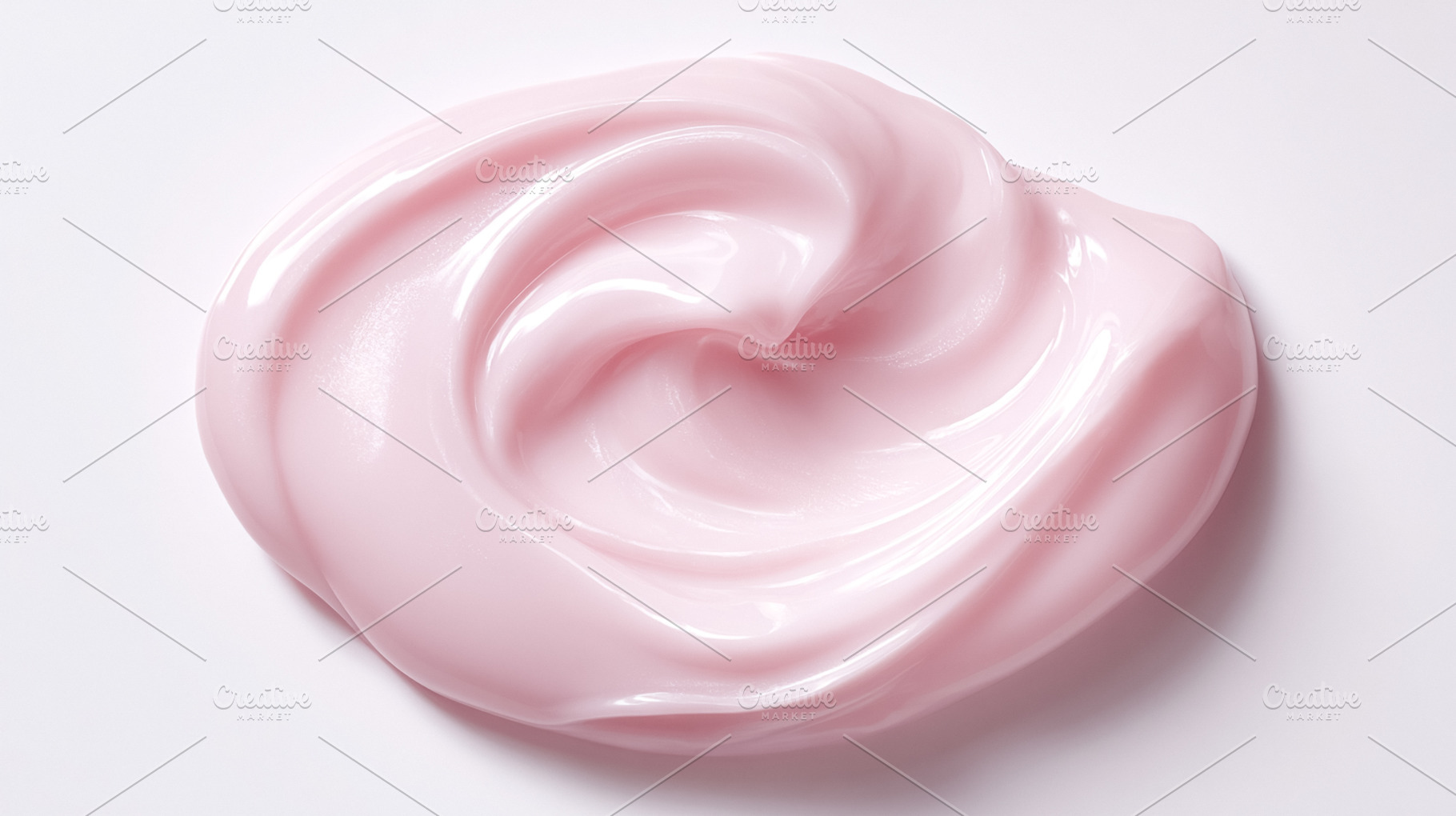 Pink cream cosmetic product swatch displaying smooth texture and, a Photo by Studio ANNA