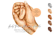 Baby Foot in Mother’s Hands Print, an Illustration by EkaterinaViArt (Thumbnail 1 of 4)