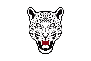 Roaring Cheetah Head Vector, an Animal Illustration by Atlantis X Nurman Arbai