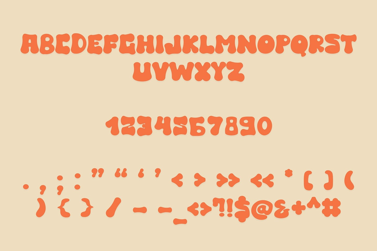 Thanksgiving is a retro Groovy font, a Handwritten Font by Brown Cupple (Photo 7 of 8)