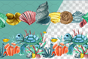 Ocean Whimsy Watercolor Wonders, an Illustration by Amarawolf's Art (Thumbnail 5 of 18)