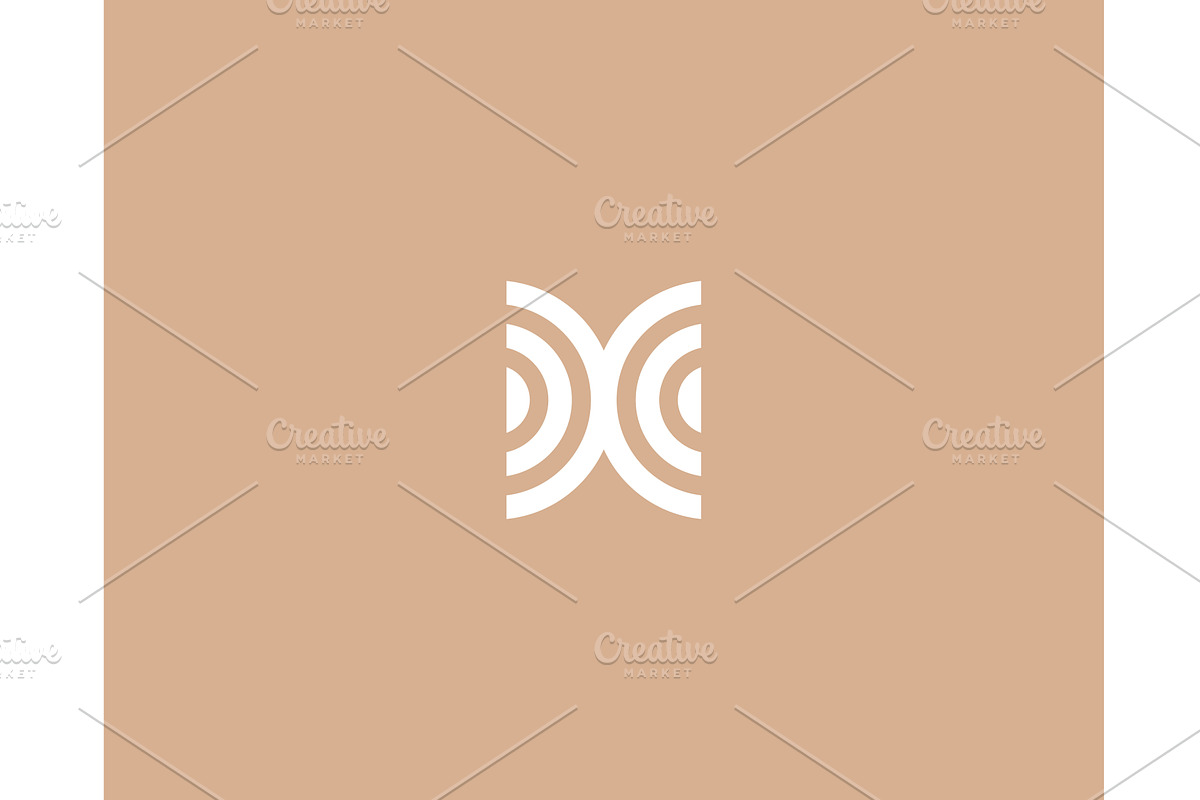 Butterfly logo from geometric shapes, a Templates & Theme by Himalia1