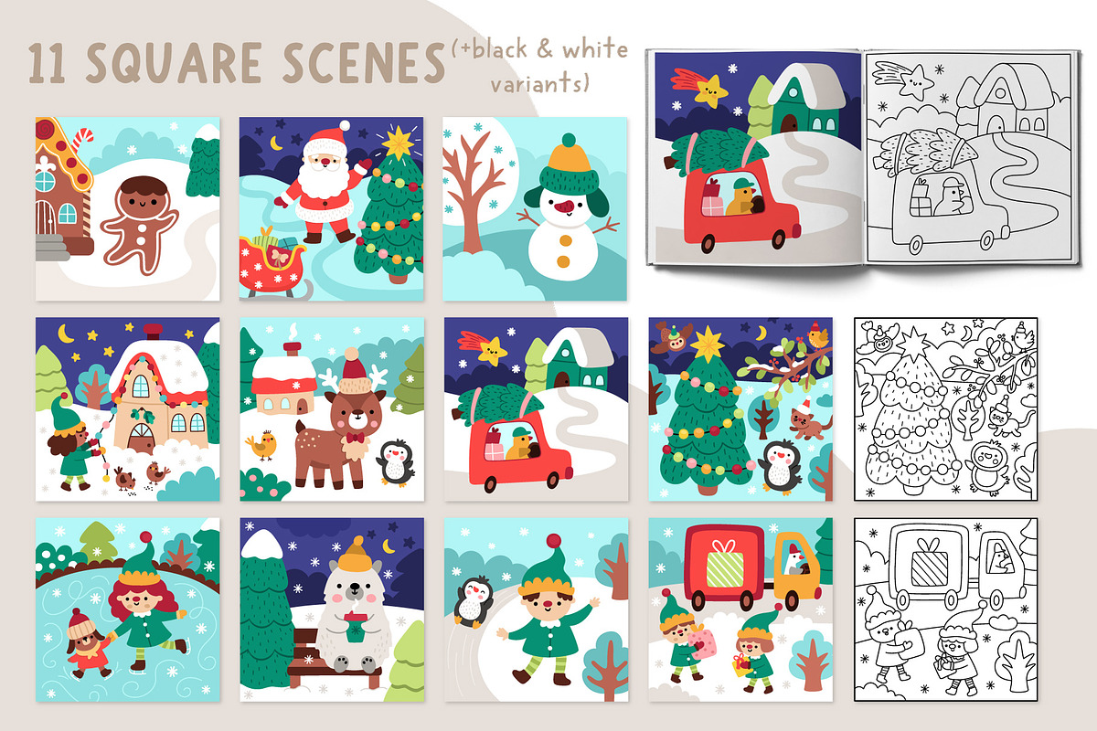 Christmas village clipart kit, an Object Graphic by Lexi Claus (Photo 3 of 8)