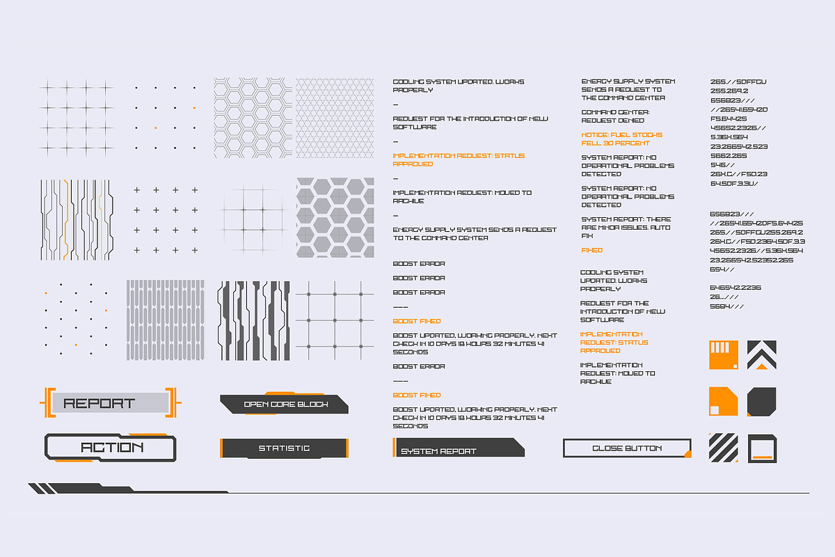 Cyberpunk UI Small Set, a Technology Illustration by Olga Ryzychenko (Photo 4 of 5)