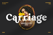 Carriage - Modern Retro Serif Font, a Serif Font by RockboyStd (Thumbnail 1 of 12)