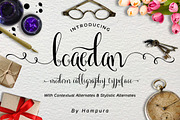 Boaedan Script, a Font by hampura (Thumbnail 1 of 7)