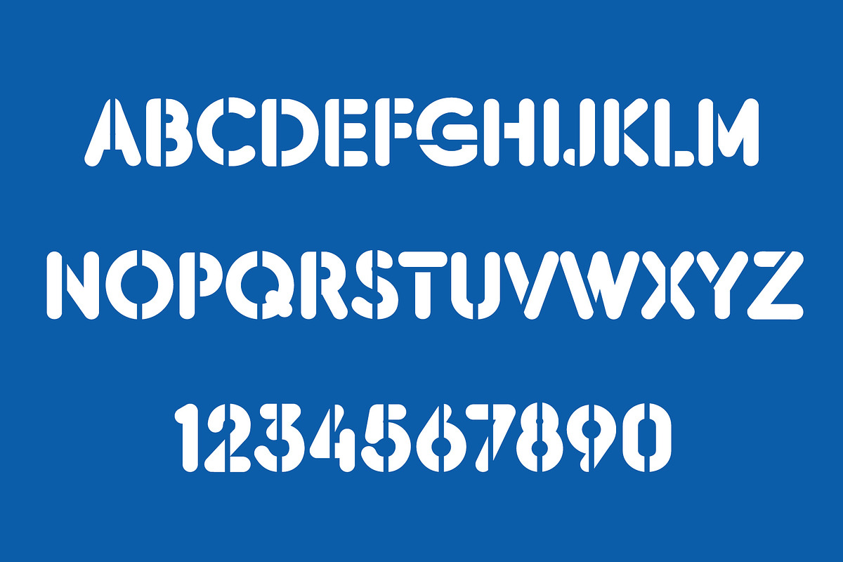 Allegro Round Stencil Logo Font, a Font by vladocar (Photo 6 of 6)