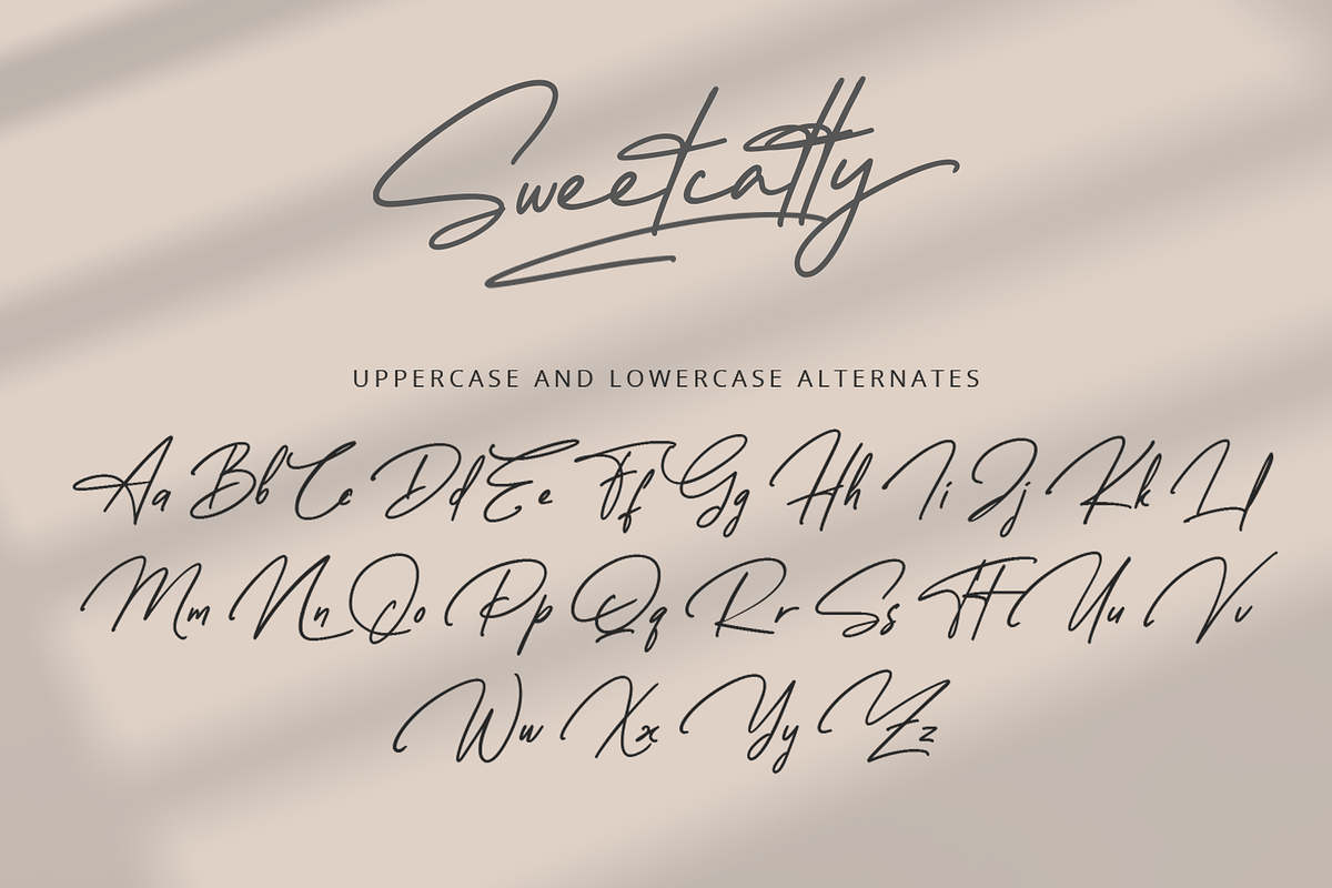 Sweetcatty - A Signature Font, a Script Font by overlaytemplates (Photo 5 of 7)