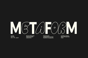 Metaform, a Font by Arendxstudio