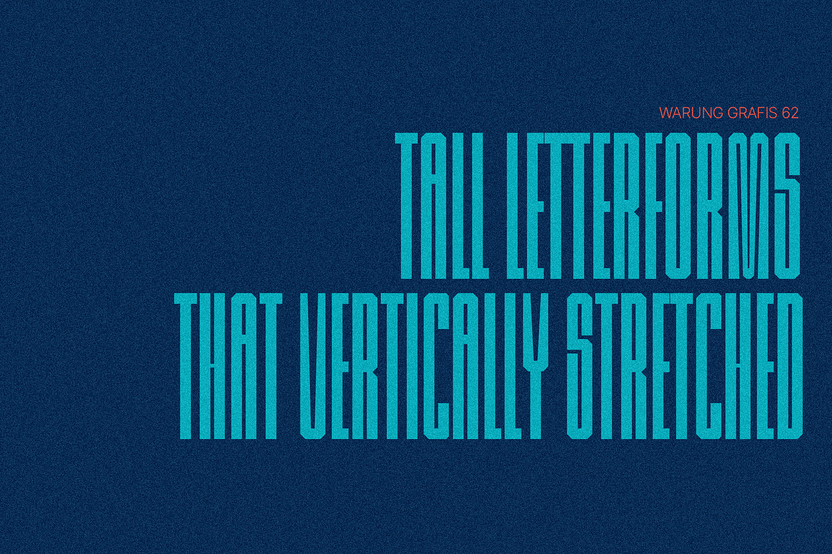 Allungato - Tall Display Font, a Sans Serif Font by Migunani Studio (Photo 2 of 6)