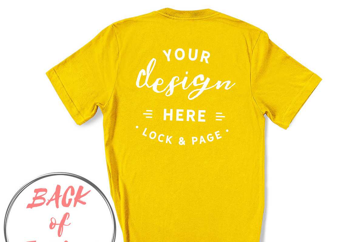 Back Of T-Shirt BC3001 Mockup Bundle, a Shirt Mockup by lock and page (Photo 45 of 88)