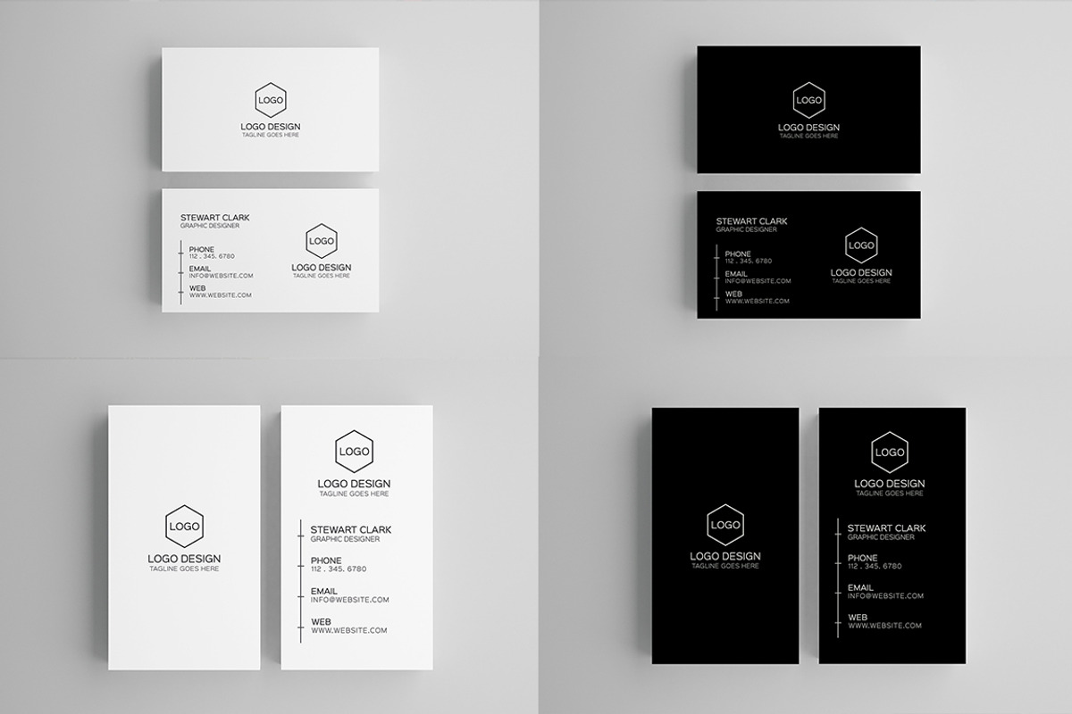 10 Clean Minimal Business Cards, a Business Card Template by Shahjhan (Photo 4 of 7)