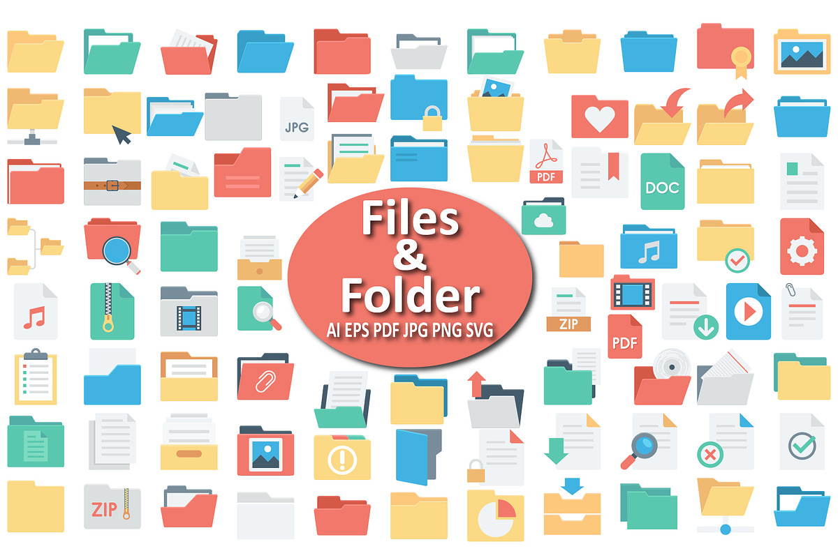 Files and Folder Icon Pack., an Icon by Vector Portal (Photo 1 of 6)
