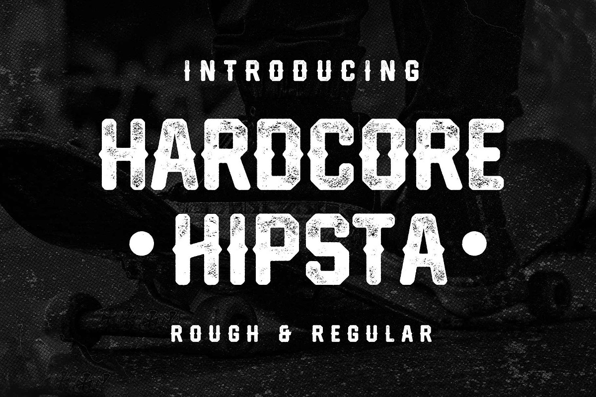 Hardcore Hipsta, a Sans Serif Font by Arterfak Project (Photo 1 of 12)