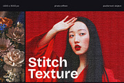 Stitch Texture Photo Effect, a Layer Style Add-On by tatiankaart (Thumbnail 1 of 7)