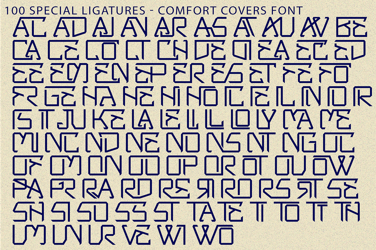 COMFORT COVERS - ANGULAR FONT, a Sans Serif Font by 177Studio (Photo 8 of 8)