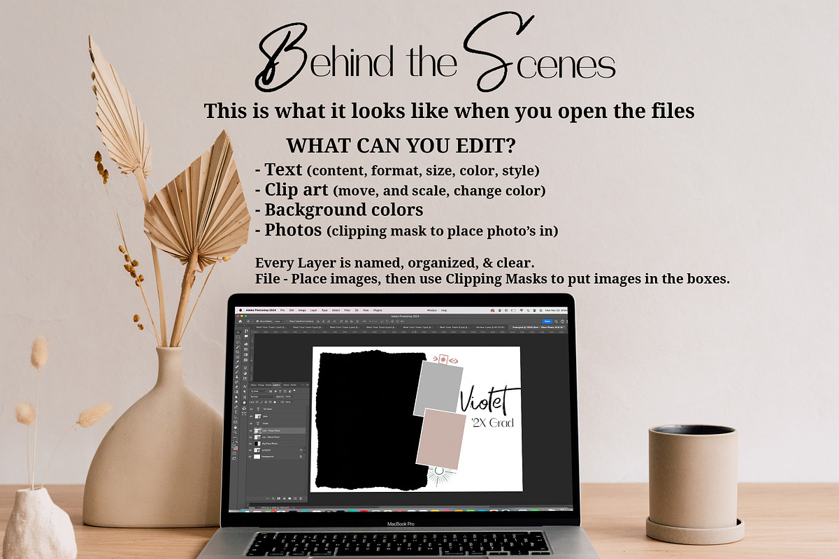 Senior Annoucement Template Card, a Card Template by InstaNoirDesigns (Photo 6 of 9)