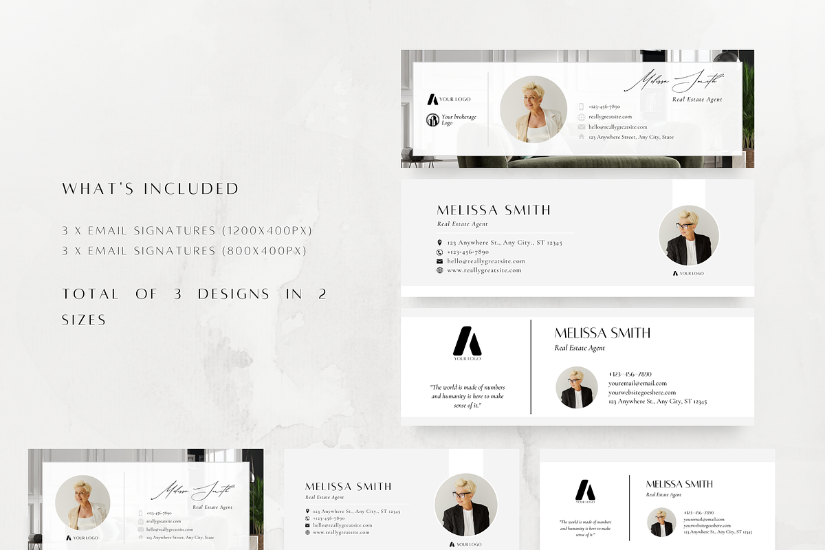 Real Estate Email Signature Template, a Marketing Template by ZoaniDesign (Photo 2 of 10)