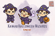 Kawaii Halloween's clipart set png, a Person Illustration by RimzStudio (Thumbnail 1 of 5)