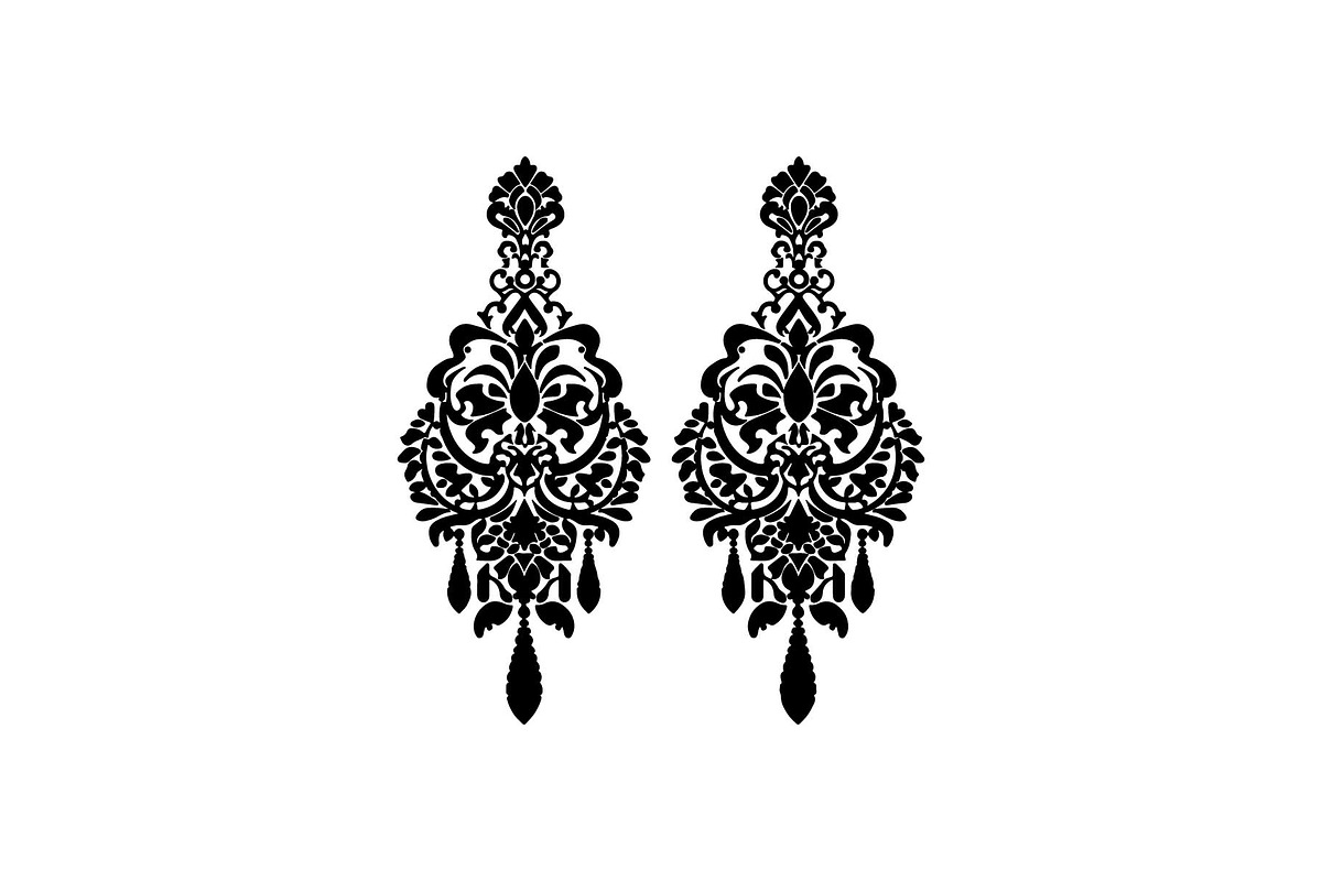 Vintage Filigree Earring SVG Bundle, an Object Graphic by jahid234 (Photo 3 of 13)