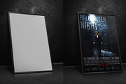 Dark Poster Mockup, a Print Template by CREATIVE DUDE (Thumbnail 3 of 6)