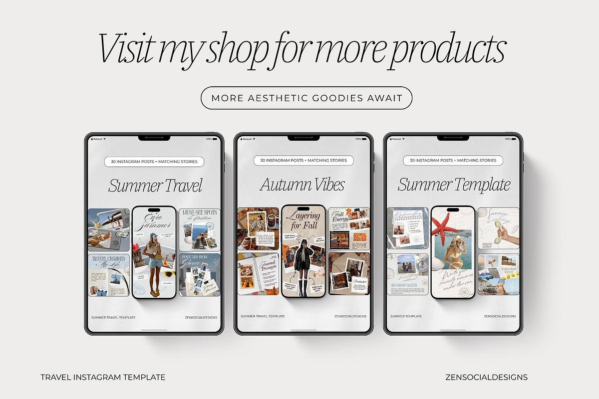 Travel Instagram Template, a Social Media Template by ZenSocialDesigns (Photo 9 of 9)