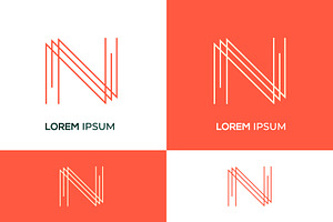 Monogram icon logo N, a Branding & Logo Template by idesign_4u