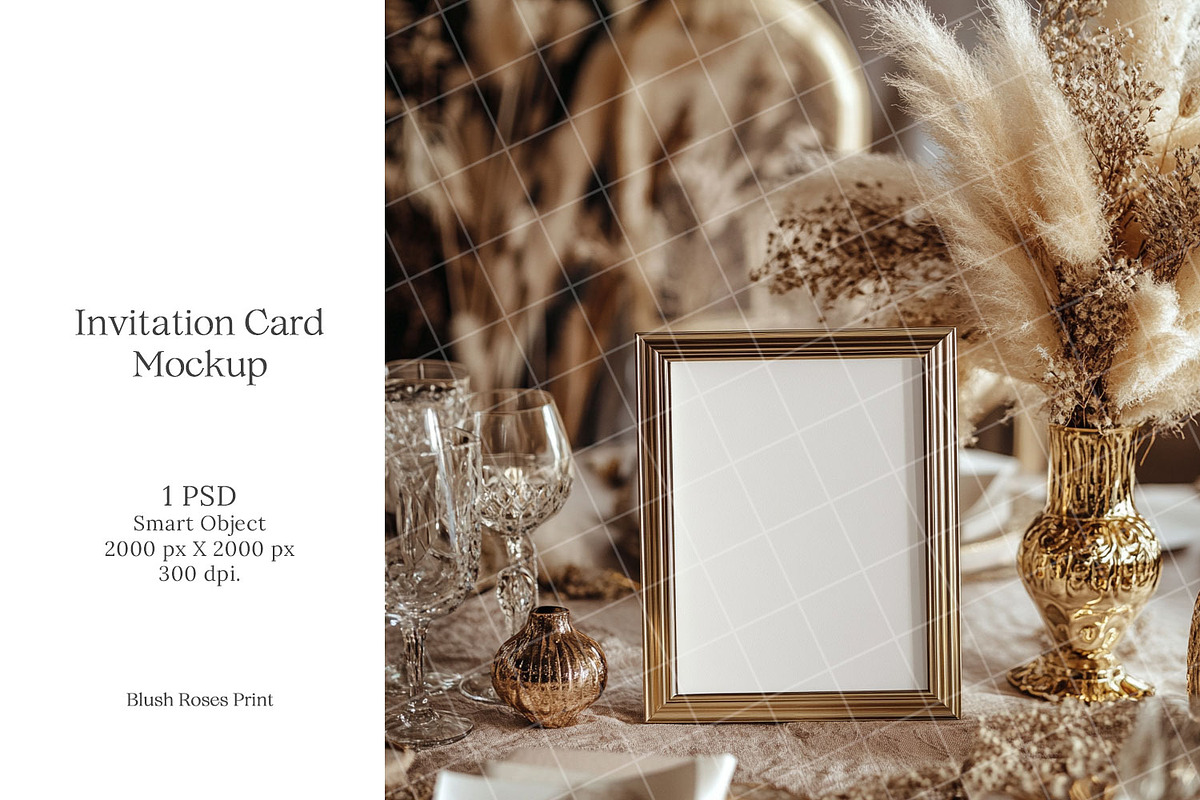 Boho 8x10 table sign number mockup, an Advertising Mockup by Blush Roses Print (Photo 1 of 9)