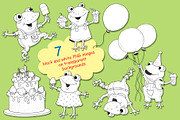 Cute and funny frogs having a party, an Illustration by Haso (Thumbnail 3 of 5)