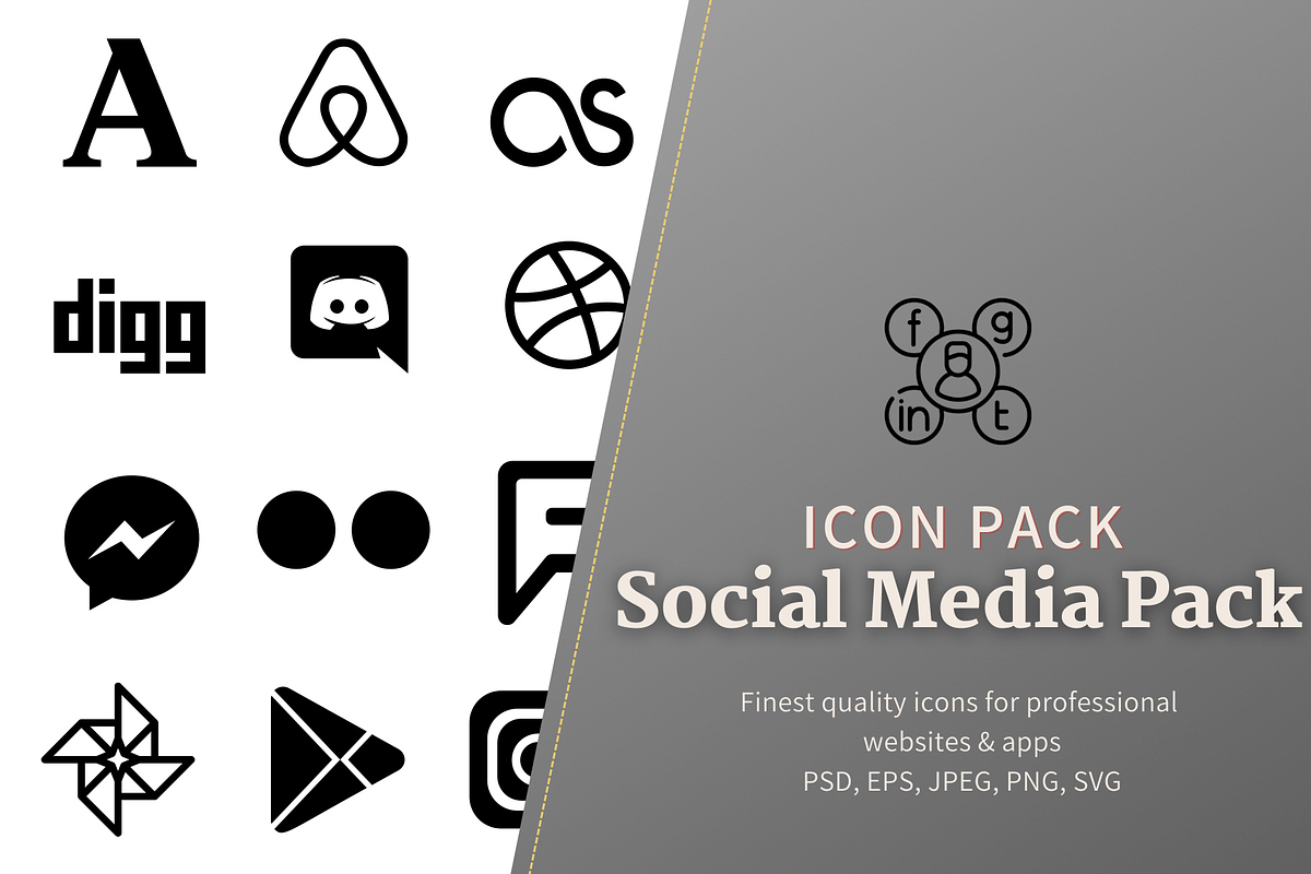 Icon Pack: Social Media Pack, an Icon by soglamun (Photo 1 of 4)