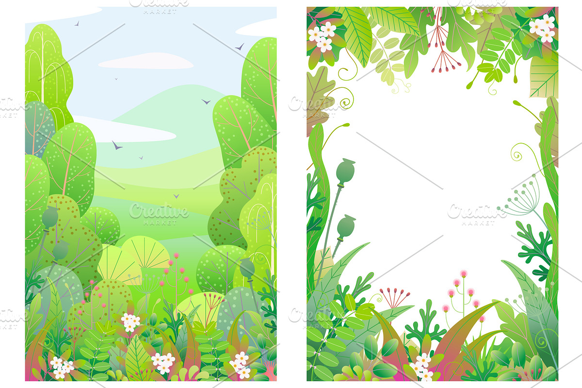 Green Leaves  Freshness, a Decorative Illustration by Valentyna Smordova (Photo 4 of 8)