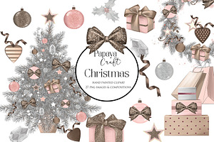Pastel Christmas Clipart 
