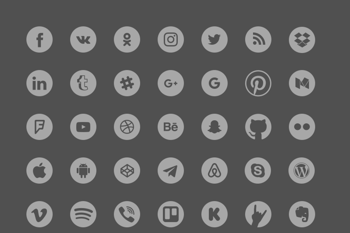 Social icons, a Social Media Template by Amazing Custom Icons (Photo 3 of 4)