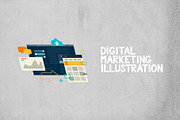 Digital marketing illustrations., a Templates & Theme by DOBROGRAPH (Thumbnail 2 of 3)
