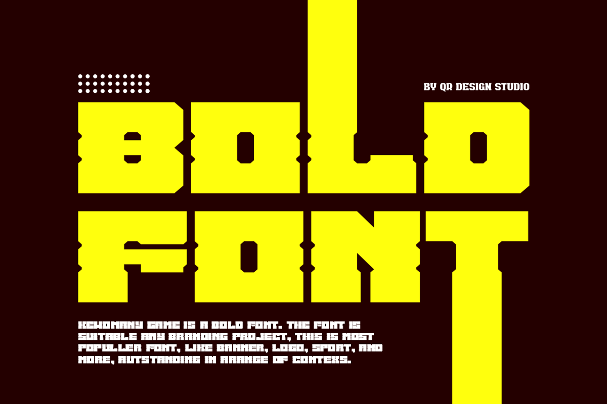 Kewomany Game Automotive Biker Font, a Slab Serif Font by QR Design Studio (Photo 2 of 8)
