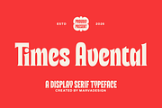 Times Avental Font, a Serif Font by Marvadesign (Thumbnail 1 of 12)