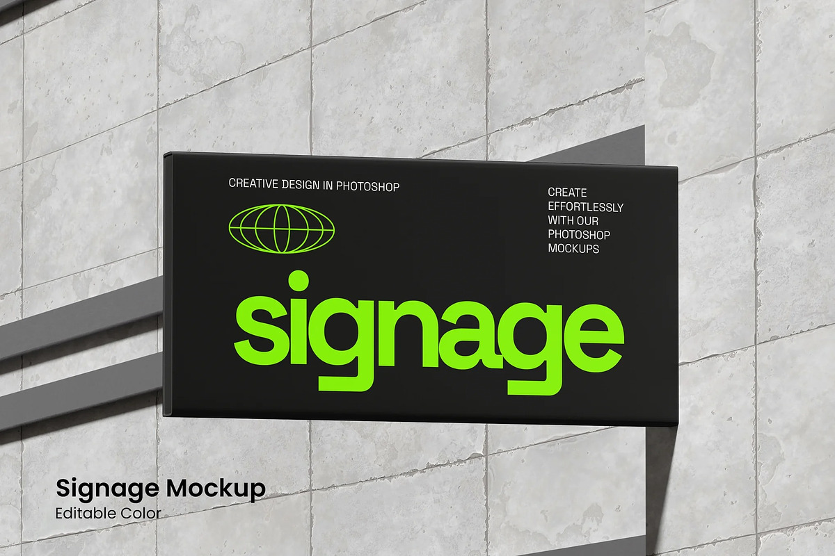 Signage Mockup, an Advertising Mockup by renderstockmarket