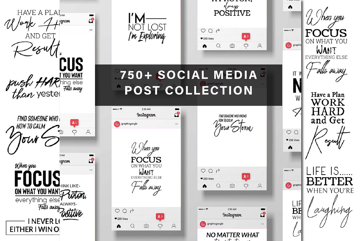 750+ Social Media Daily Post Bundle, an Arts & Entertainment Photo by Chipshpow Graphics (Photo 1 of 5)