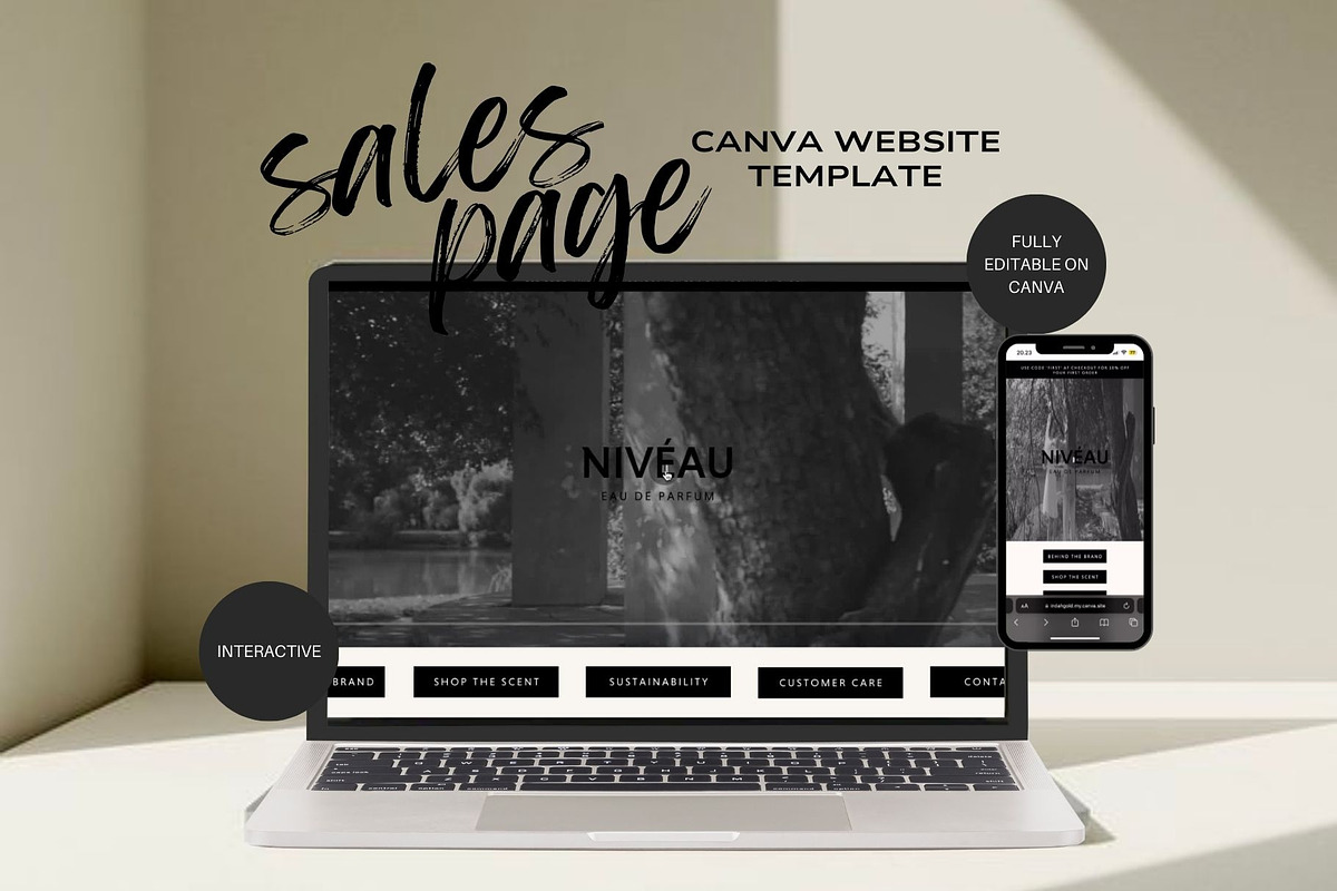 Canva One-Page Sales Page Template, a Landing Page Template by Ivyandpalette (Photo 6 of 7)
