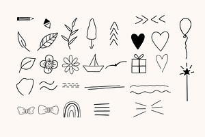 65 Hand Drawn Vector Elements