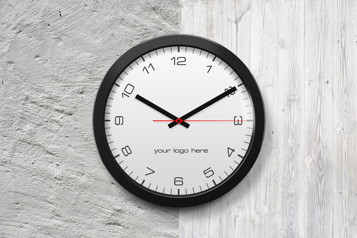 v1 Wall Clock Mockup, a Wearable Device Mockup by ArtefShop (Photo 4 of 5)
