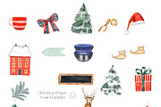 Watercolor Christmas Card Clipart, a Background Graphic by RhianAwni (Thumbnail 4 of 10)