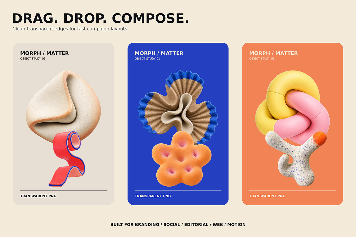 MORPH MATTER: 36 Amorphic 3D Objects, an Object 3D Model by Dani Shami (Photo 4 of 5)