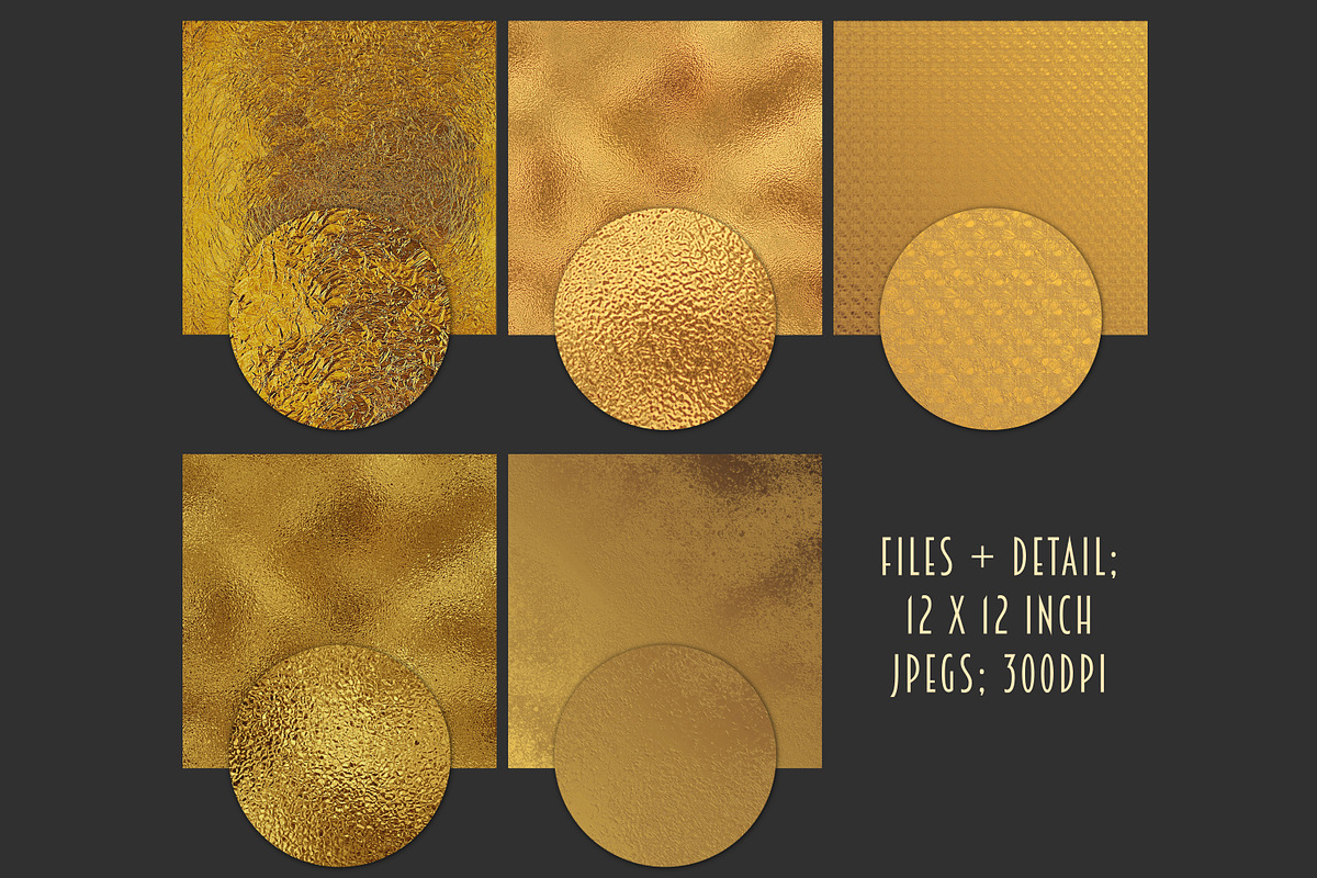 Gold foil textures, a Texture Graphic by Paper Farms (Photo 3 of 3)