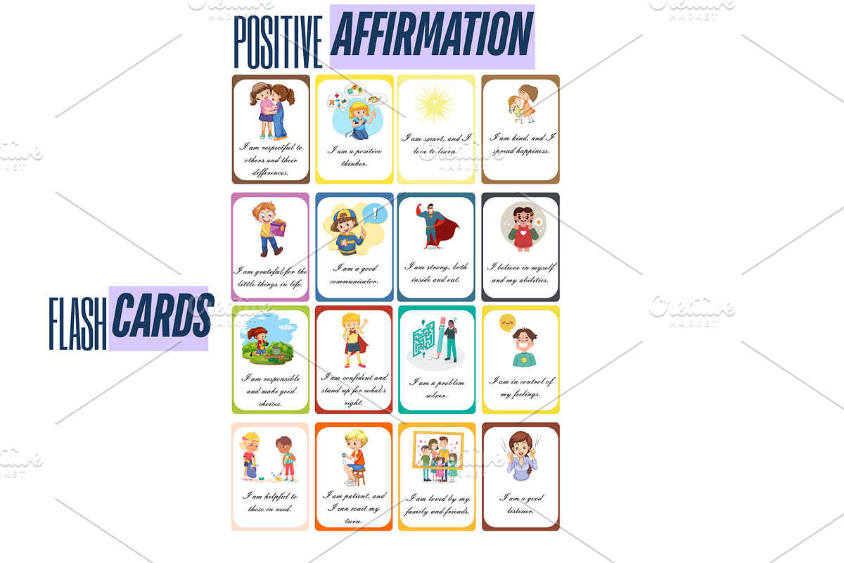Positive Affirmation FlashCards 4 Kids