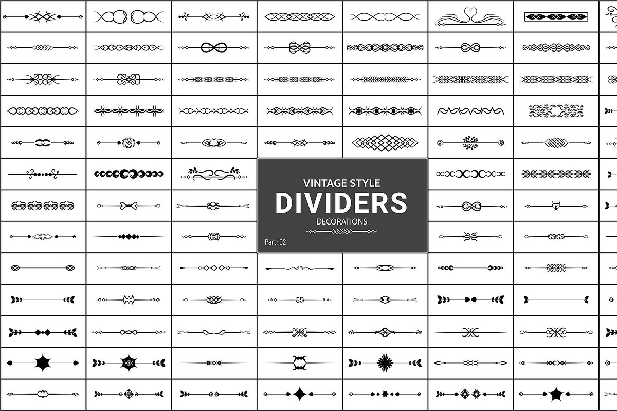 Geometric Lines Divider Designs, a Marketing Template by Photoshop Action (Photo 1 of 13)