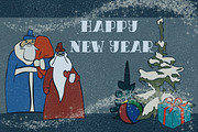 Retro Christmas EFFECTS & BRUSHES PS, a Layer Style Add-On by Alexiva (Thumbnail 5 of 14)