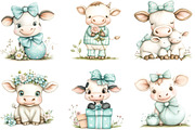 Mother's Day Cute Cow Clipart, an Illustration by Designking (Thumbnail 3 of 5)