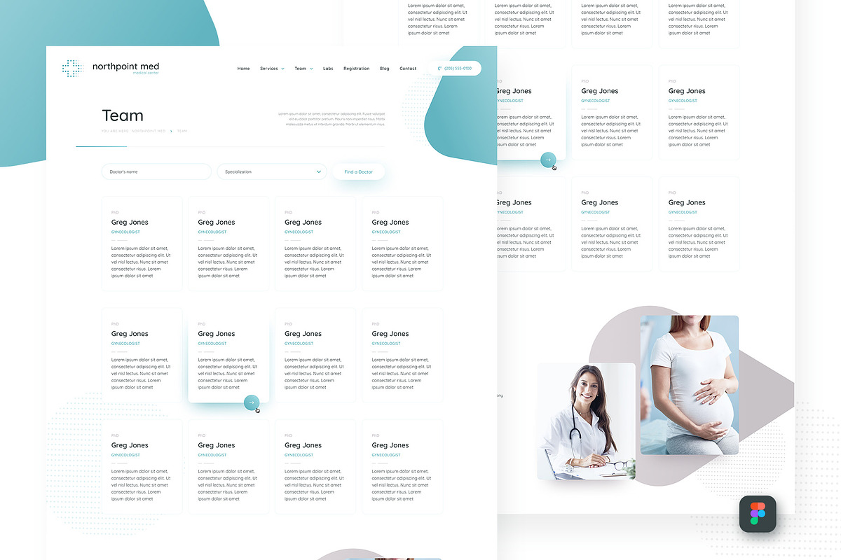 Medical Figma UI Templates, an UI Kit Template by FreshPixels (Photo 6 of 14)